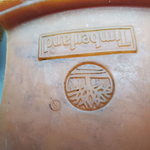 Rare Timberland Mens Anti Fatigue Canvas Embossed Leather Lace Up Boots Sz 11.5 - Picture 9 of 11